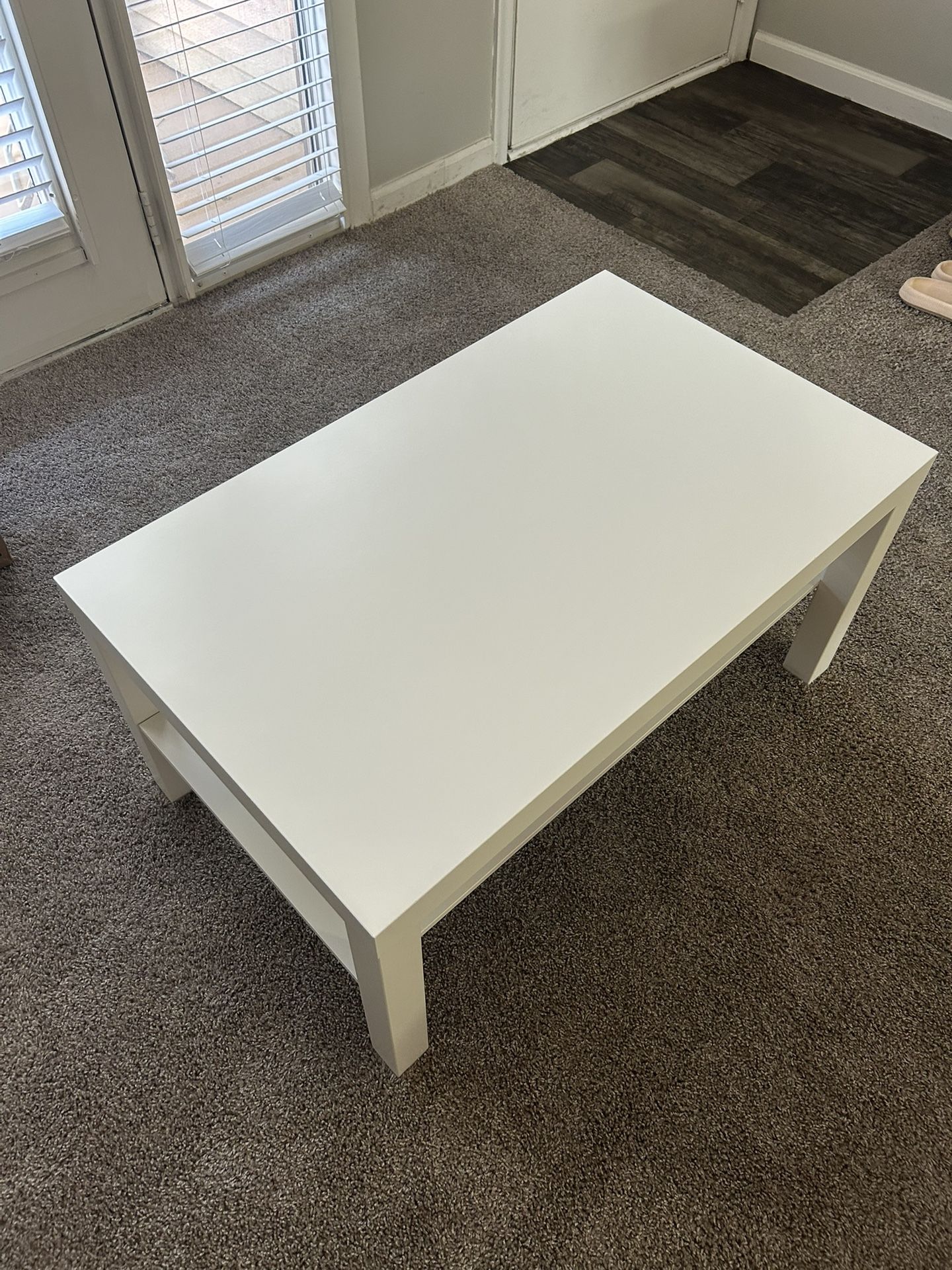 White Rectangular Coffee Table