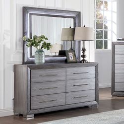 Brand New Grey Gray Modern Dresser NO MIRROR