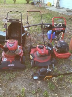 Lawn equipment lot parts or fix sold as seen