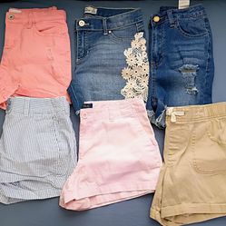 6 girls shorts size 12