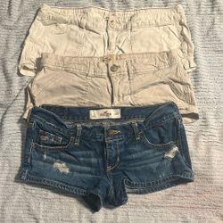 3 Hollister Shorts 
