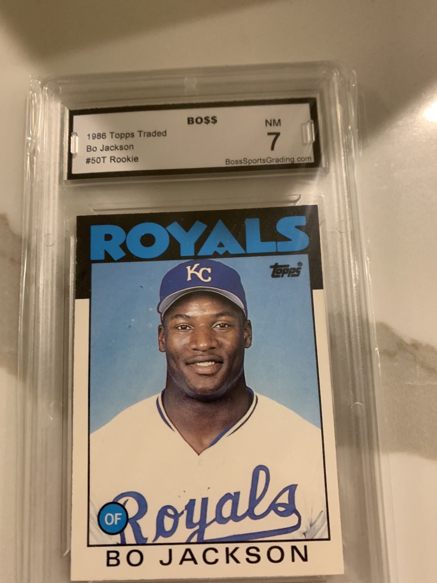 Bo Jackson 86 Topps Traded Graded 7