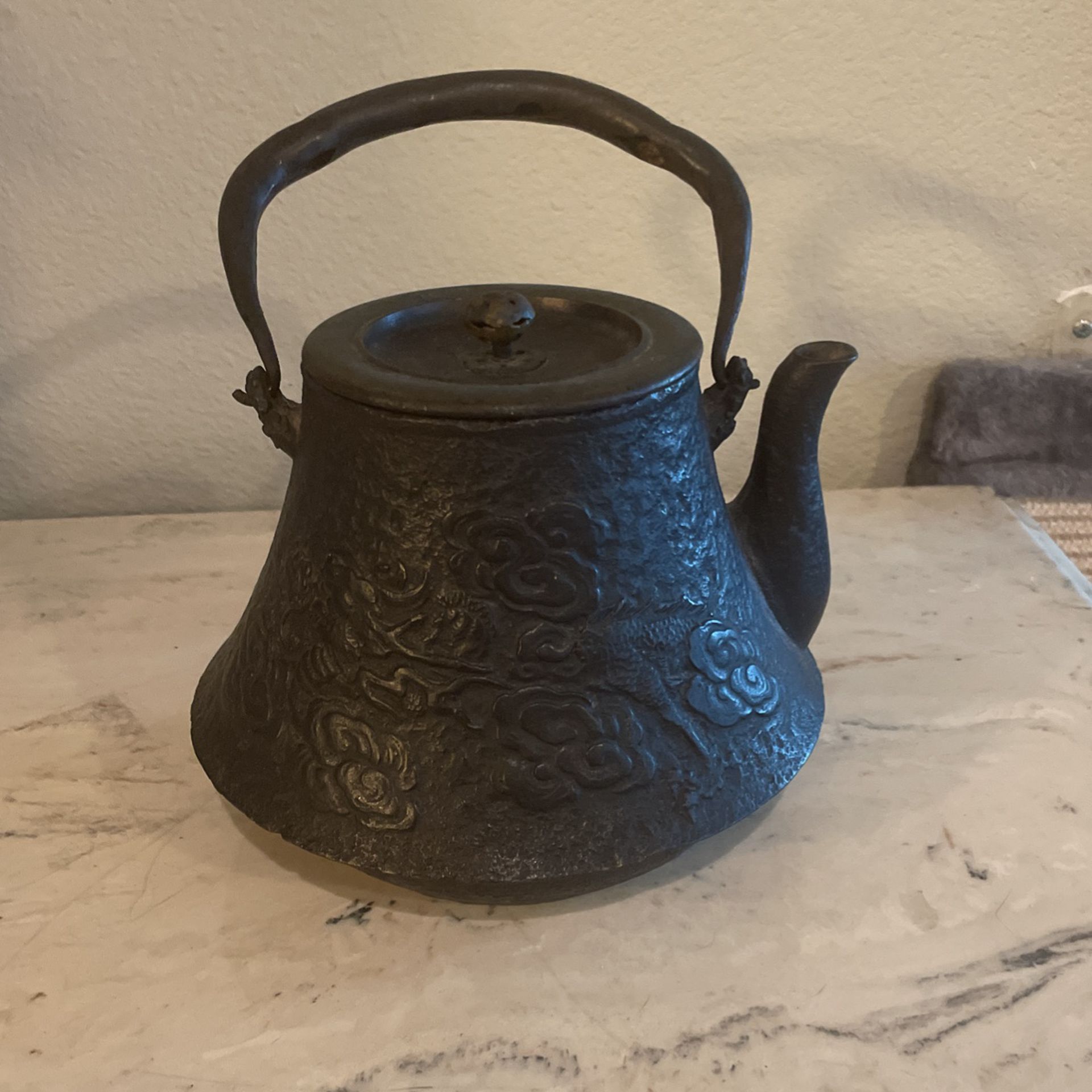 Antique Cast Iron Teapot -OBO