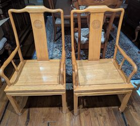 Pair of beautiful authentic antique Chinese Ming arm chairs