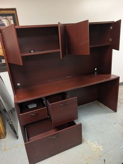 Heavy duty Desk. With hutch