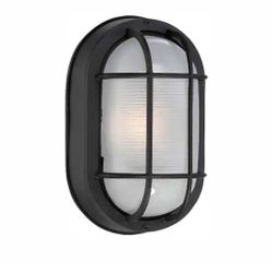 
Hampton Bay
8.5 in. Black LED Outdoor Wall Lamp with Frosted Glass Shade