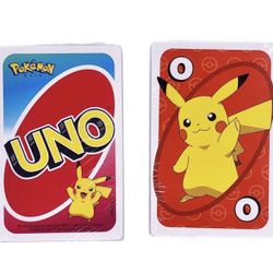 UNO Pokémon Themed Playing Card Game Special Rule Pikachu Mattel 