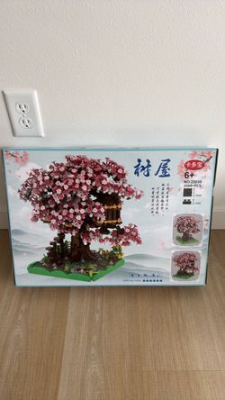 Cherry Blossom Tree House Building Block Set
