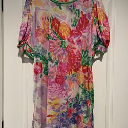 Vintage Leonard of Paris Floral Art Wear Dress - S