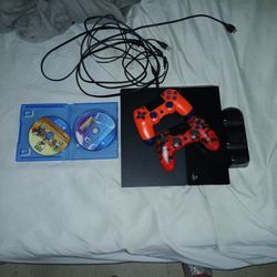 PS4 With 2 Controllers, 2 Games AN Other Acc.