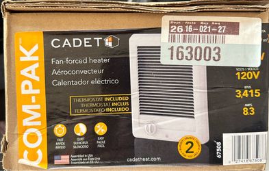 Cadet Com-Pak Fan-Forced Wall Heater