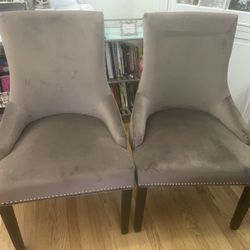 Two Standard Dining Room Chairs 
