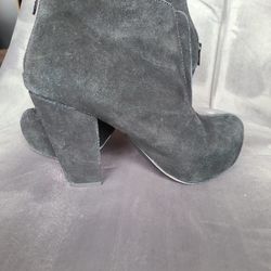 Black Suede Booties 