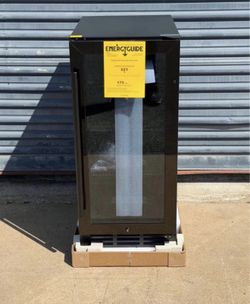 15 in. Single Zone 130-Cans Freestanding/Built-in Beverage and Wine Cooler in Black with Child Lock, Interior Light