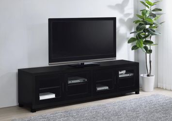 79 IN BLACK TV STAND