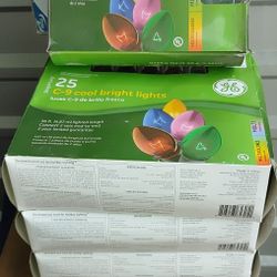 Five New/Never Opened Boxes;
GE 25/C-9 16' "String Along" Multi-Color Cool Bright Lights