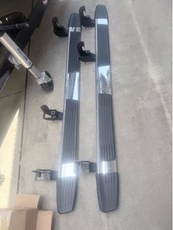 Late model Chevy Silverado running boards