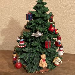 Rotating Christmas Tree Wind Up With Music 10”