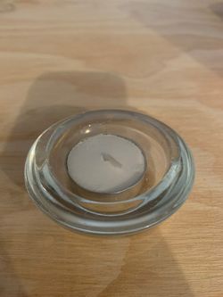 Candle holder with candle