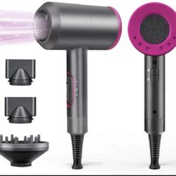 1800W Professional Hair Dryer with Diffuser Ionic Conditioning - Powerful, Fast Hairdryer Blow Dryer,AC Motor Heat Hot and Cold Wind Constant Temperat