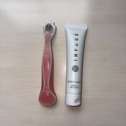 Venus Pink Reusable Shaving Razor Handle & NWT Infusé EcoWell White Tea and Coconut Body Wash