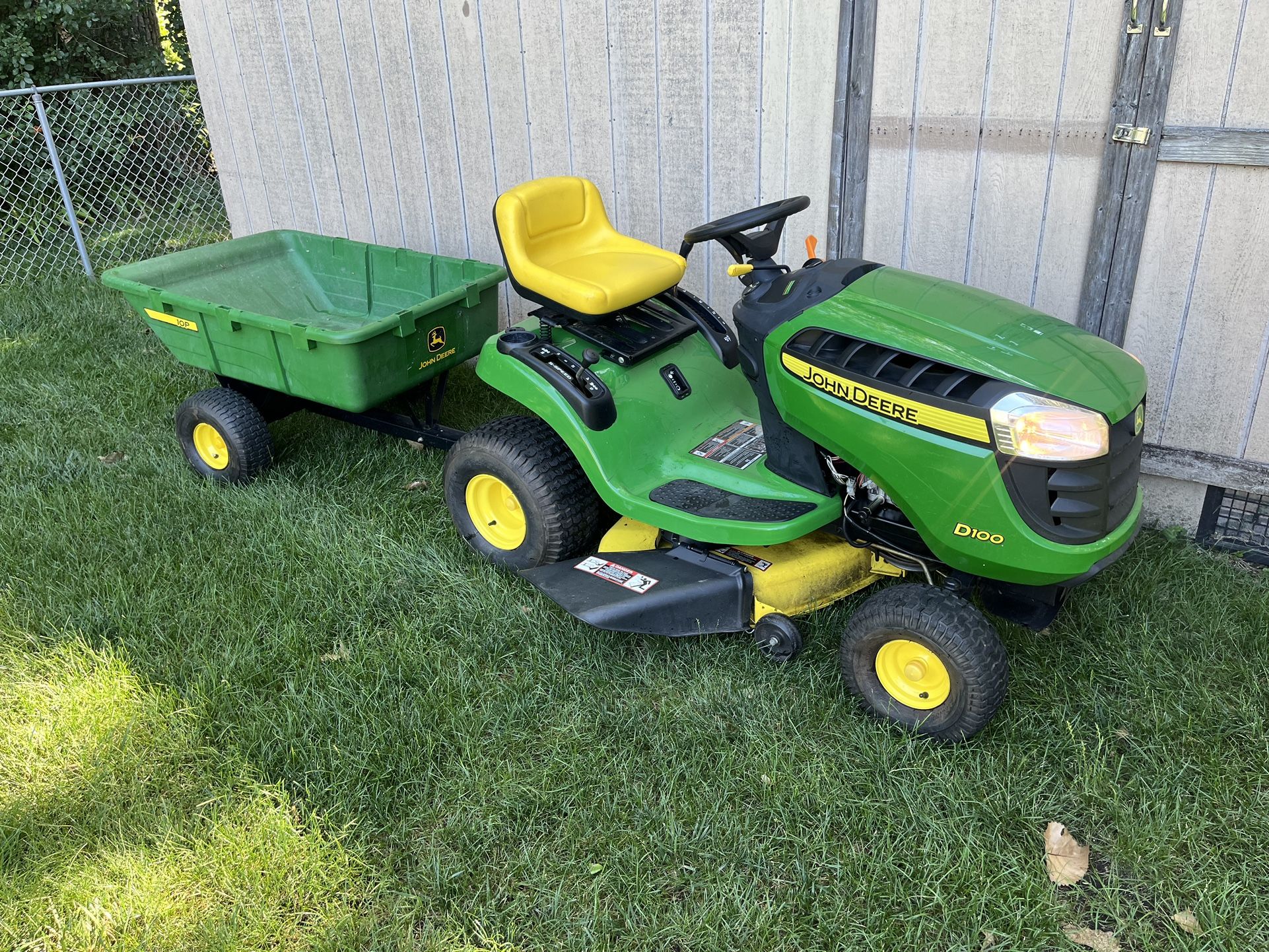 Mulching Riding Lawn Mower With Cart