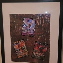 Galarian Zapados, Articuno, and Moltres Framed Cards
