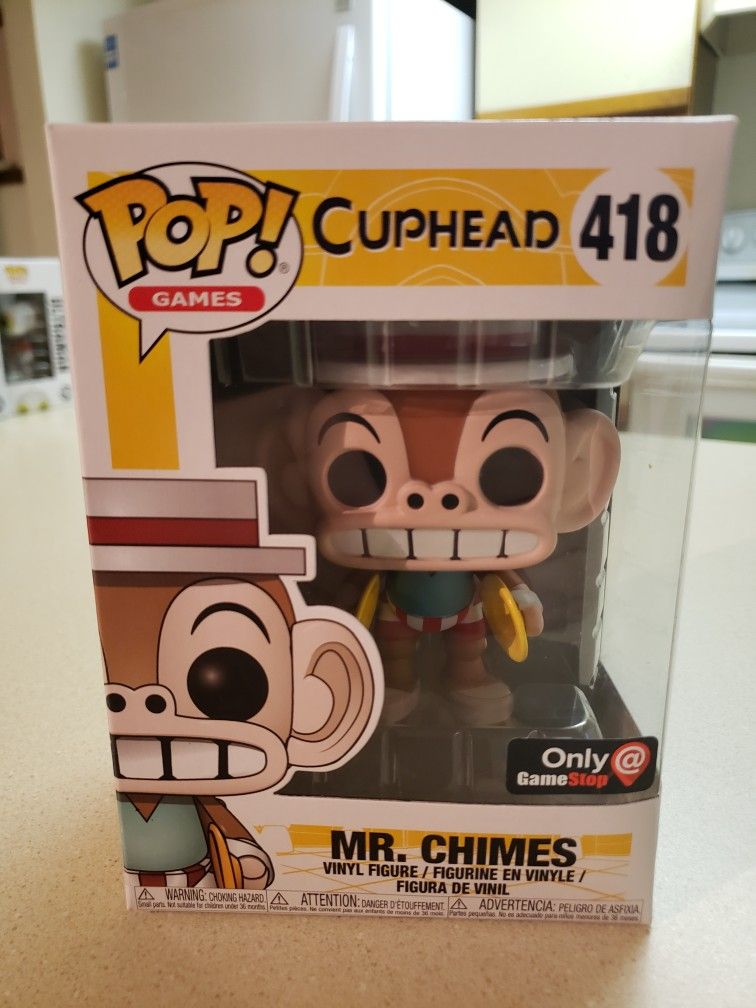 Funko Pop! Mr. Chimes 418 Gamestop Exclusive Cuphead
