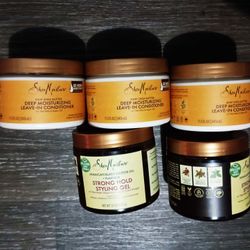 SheaMoisture Hairstyling Gel & Deep Moisturizing Leave In Conditioner BUNDLE