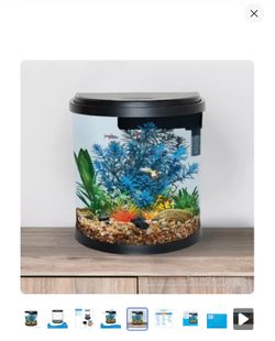 Top Fin® Half Moon Aquarium - 3.5 Gallon