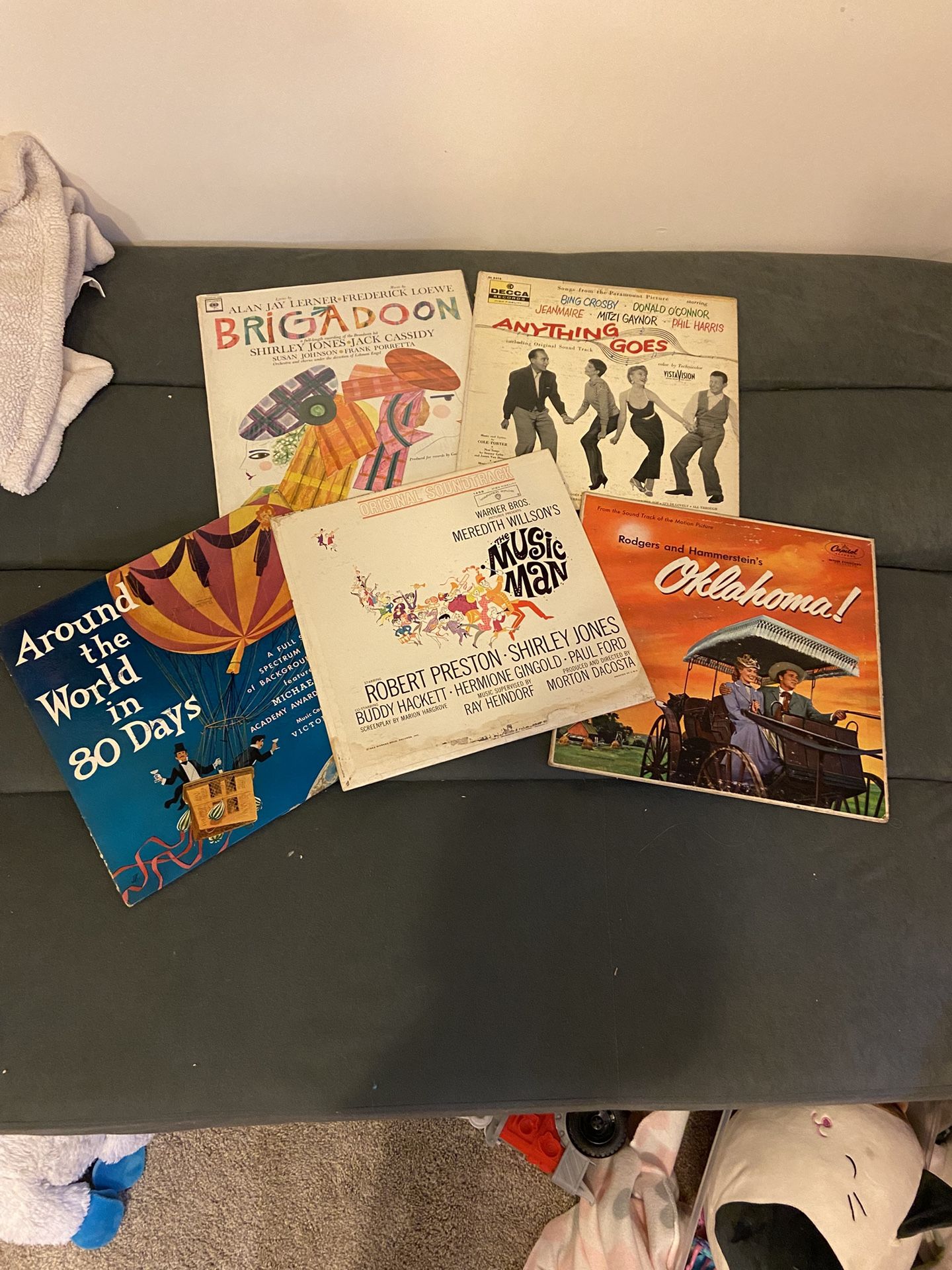 5 Used Vintage Randomly Selected Musical & Soundtrack Vinyl Records