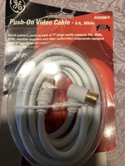 GE push on videos 6ft white