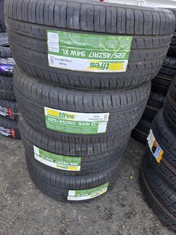 225/45R17 SET OF 4 NE WHITH INSTALLATION AND BALANCING