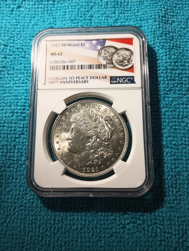 1921 Morgan Silver Dollar NGC MS62