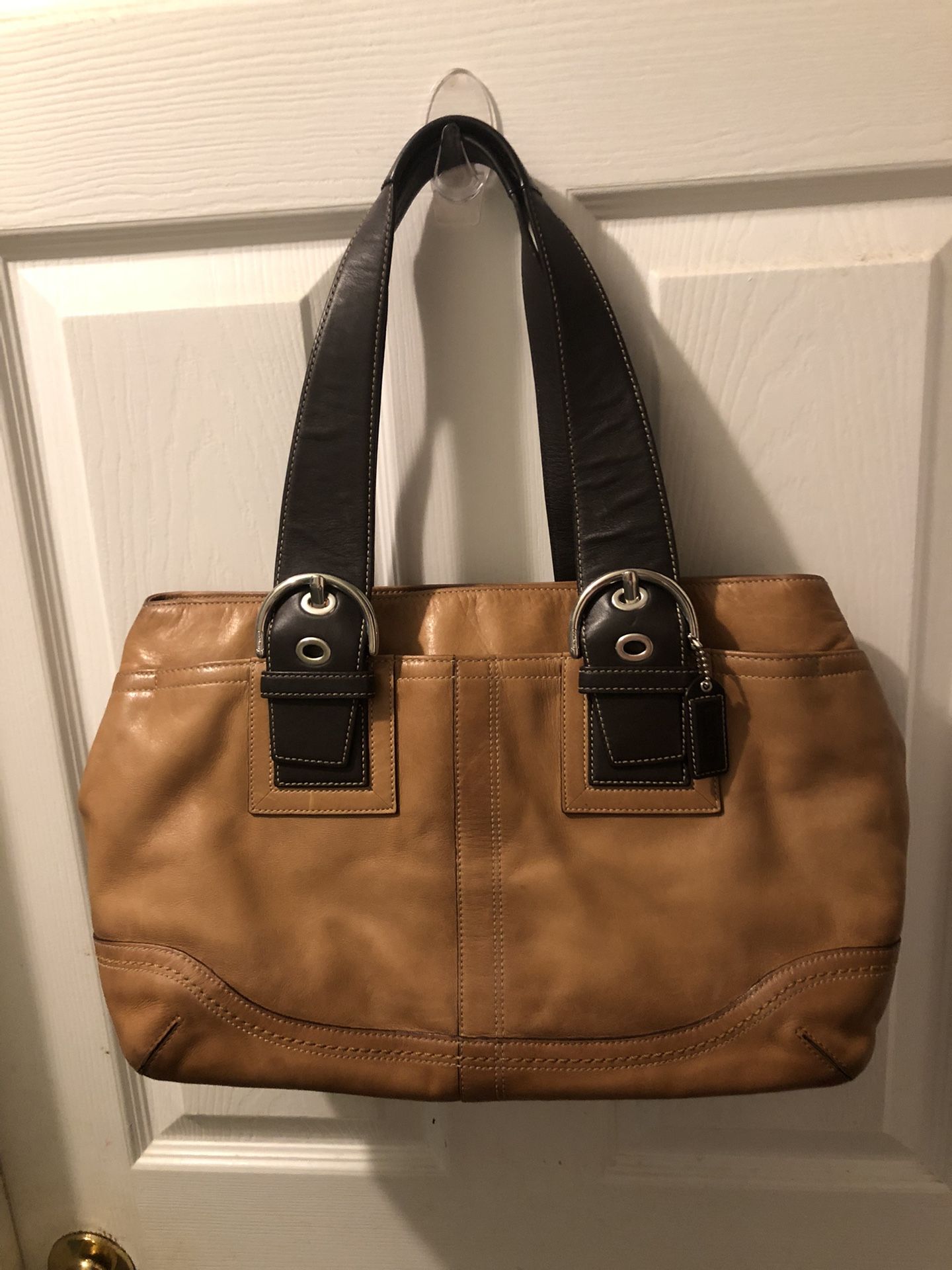 Coach Leather Soho Satchel Dark Brown & Tan E0782-F10912 Purse