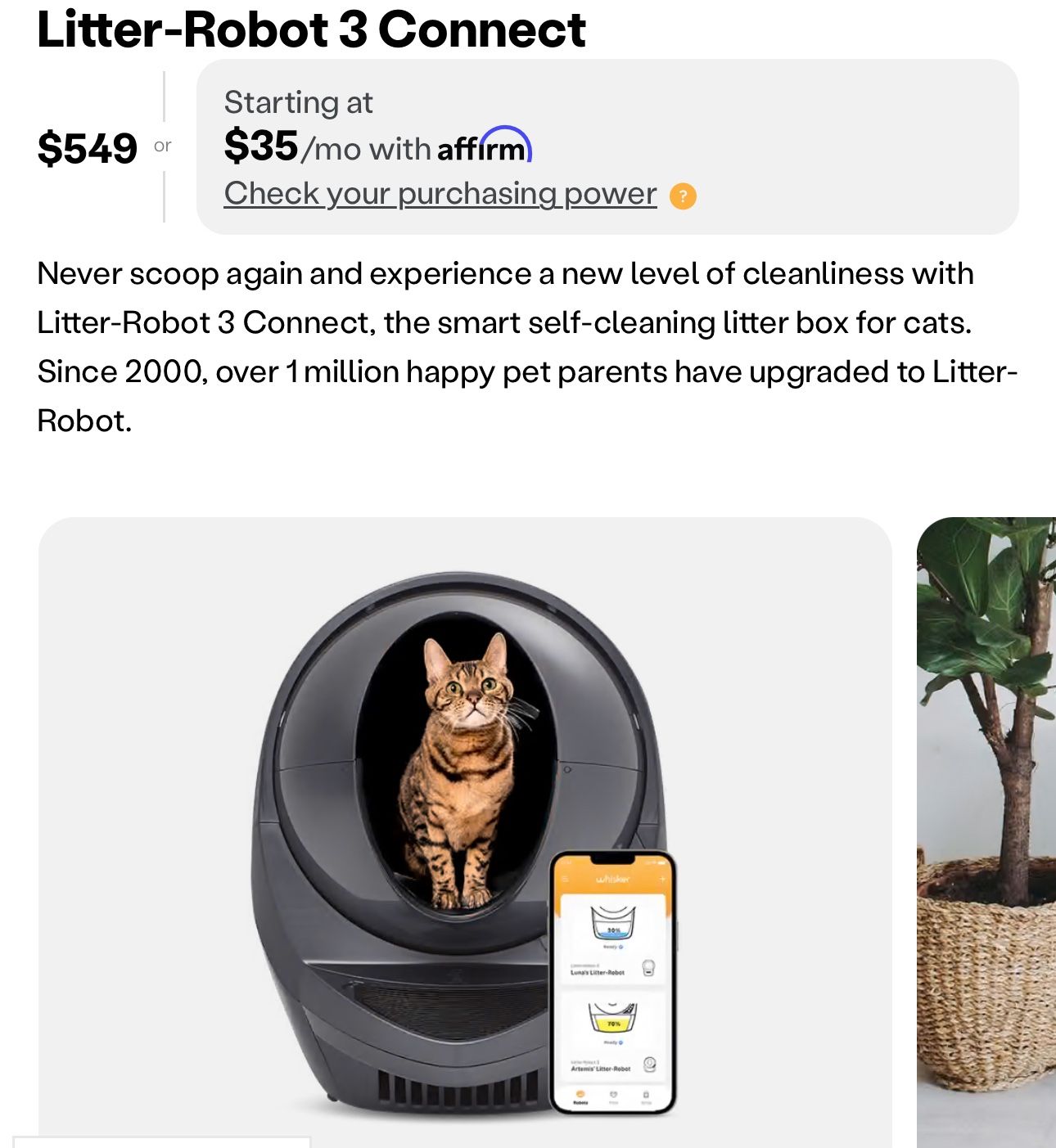 Litter-Robot 3 Connect - Original Price $549