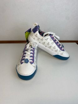Lilo & Stitch Low Court Sneaker Shoes Womens Size 7 White GroundUp Disney