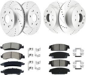 Front+Rear Brakes and Rotors Kit Replace for 2014-2018 Chevy Silverado 1500, 2015-2020 Tahoe