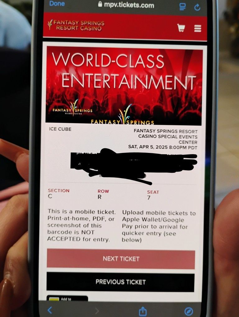 Ice Cube Tickets