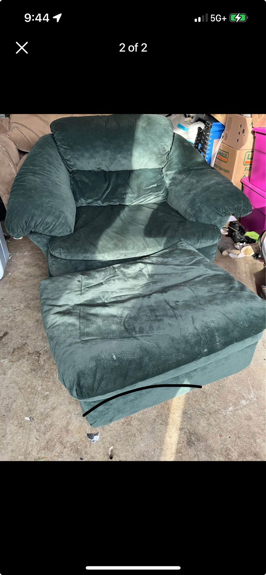 Free Couch And Chair With Ottoman. PICK UP ONLY