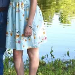 Light blue Floral Xhliration Dress