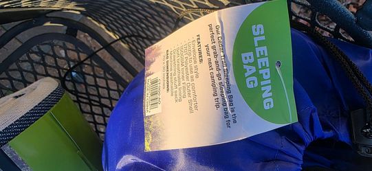 bbq and sleeping bag