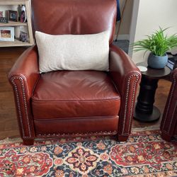 Pottery Barn Leather Recliner Chair