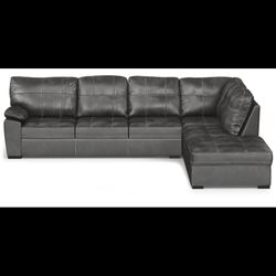 Bexley Square Slate 2 Pc Sectional Sofa/ Couch For Sale