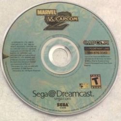 SEGA Dreamcast Marvel Vs Capcom 2 Back Up Game With Original Artwork On Disc + 1 Fighting Game On CD-R 