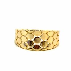 Woman’s Ladies 14k Yellow Gold Hexagon Band Ring Size 7 GP3134879