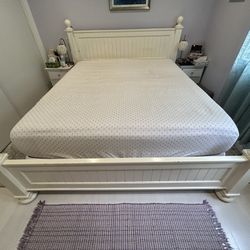 California King bed frame with spring boxes 