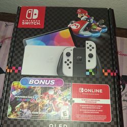 Nintendo Switch OLED White Mario Kart Bundle