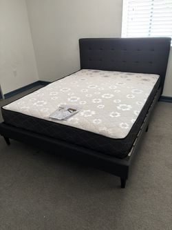 Queen Size Frame And Mattress 