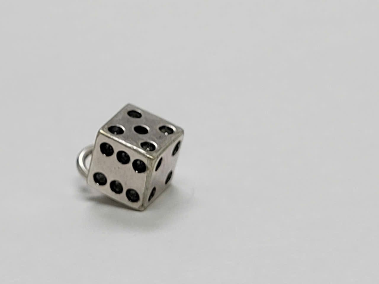 RARE James Avery Retired Sterling Silver Dice Charm